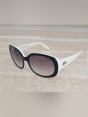Lacoste Vintage Black Trim Oval Sunglasses